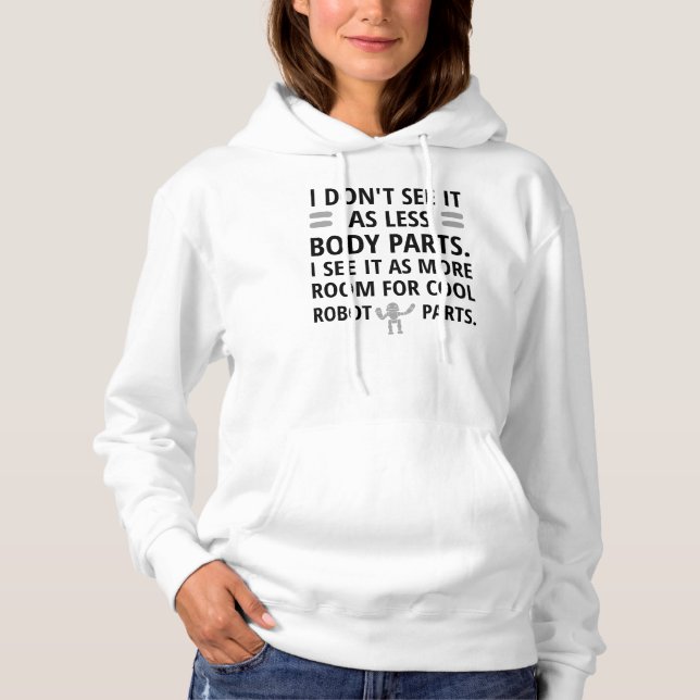 Funny Amputee Recovery Gifts | Amputated Leg Arm Hoodie (Front)