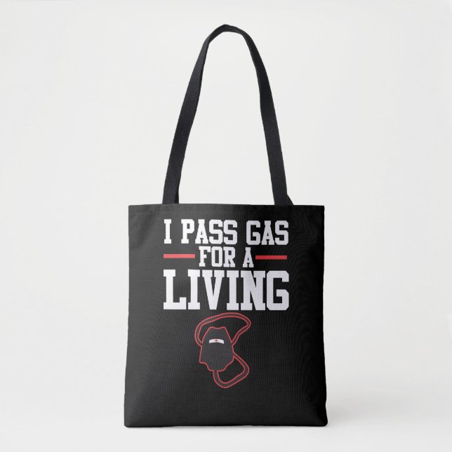 Funny Anaesthesiologist Anaesthesia Gift Pass Gas Tote Bag (Front)