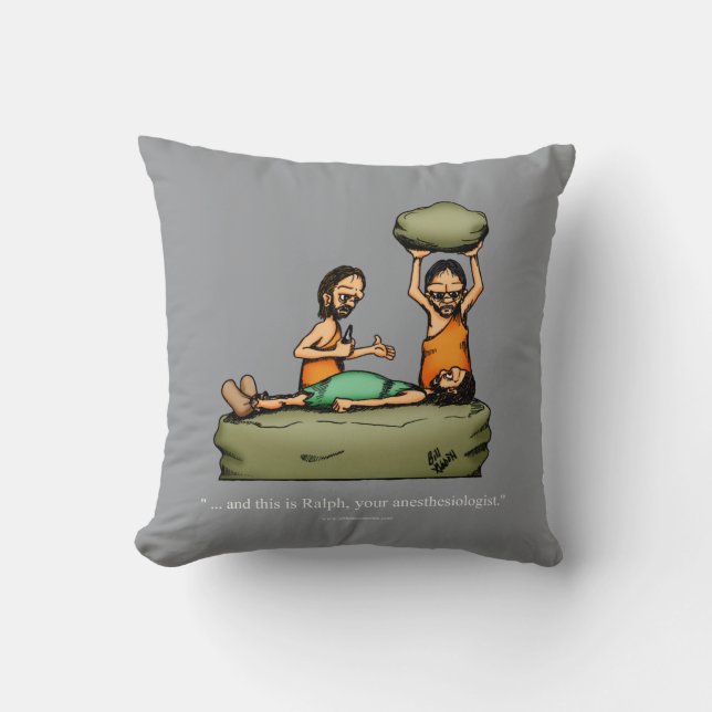 Funny Anaesthesiologist Humour Pillow Gift (Front)