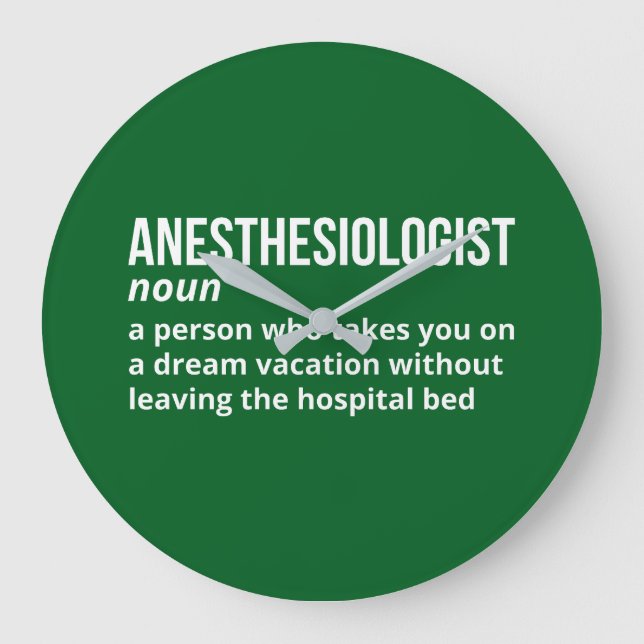 Funny Anaesthesiologist Meaning Clock (Front)