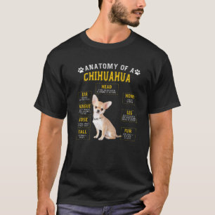 Funny Anatomy Chihuahua Gifts For Women Men T-Shirt