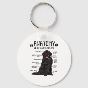 Funny Anatomy Newfoundland Dog Cute Newfie Lover Key Ring