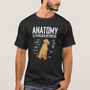 Funny Anatomy Of A Golden Retriever Dog Lover Pet T-Shirt