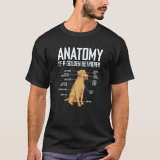 Funny Anatomy Of A Golden Retriever Dog Lover Pet T-Shirt