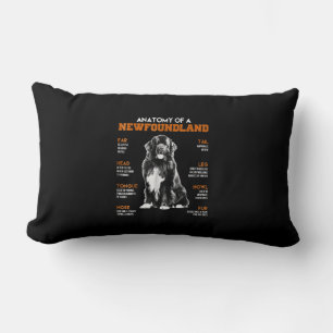 Funny Anatomy Of A Newfoundland Dogs Lumbar Cushion