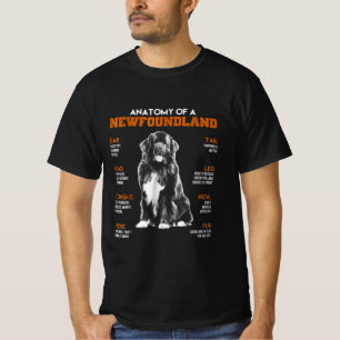 Funny Anatomy Of A Newfoundland Dogs T-Shirt