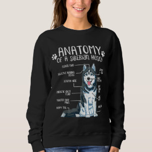 Funny Anatomy Siberian Husky Dog Sweatshirt