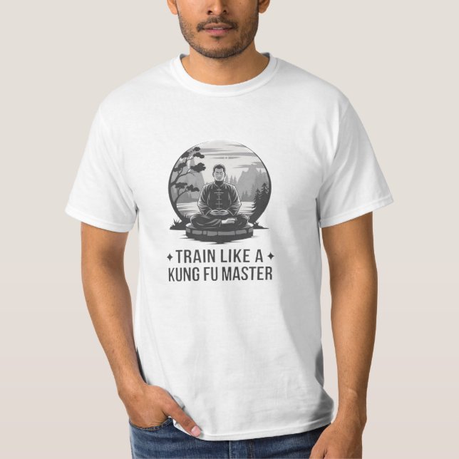 Funny and Bold Kung Fu Lover Graphics T-Shirt (Front)
