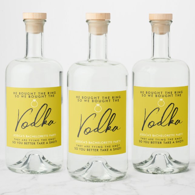 Funny and Chic Bachelorette Party Liquor Bottle Label (Bottles)