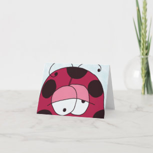 Funny and Chubby Ladybug Card