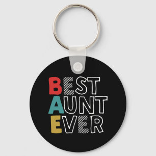 Funny and Cute Best Aunt Ever Cool Auntie Key Ring