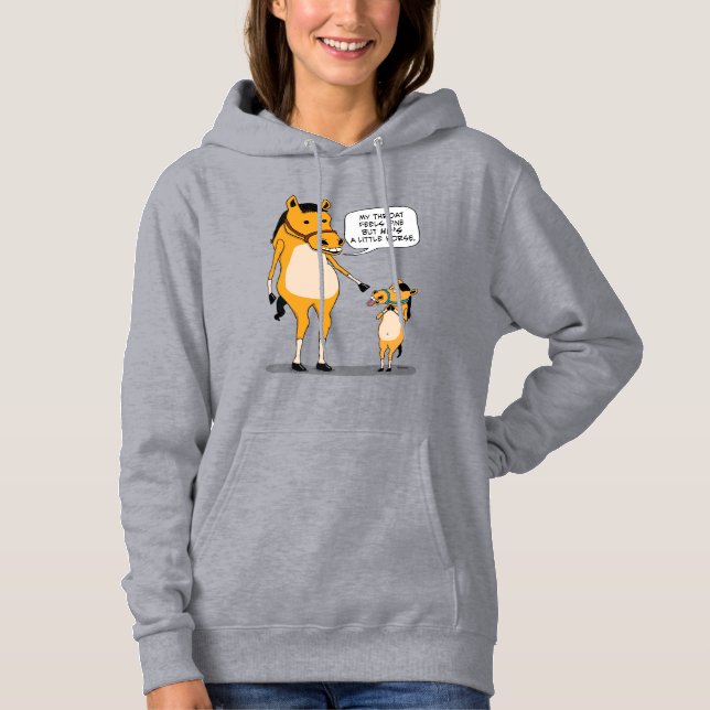 Funny and Cute Big Horse and Little Horse Hoodie (Front)