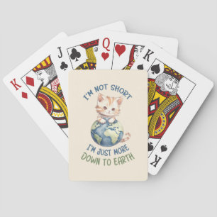 Funny and Cute Cat- Down To Earth (2) Playing Cards