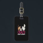 Funny and Cute Crazy Cat Lady Cat Mum Humour Luggage Tag<br><div class="desc">Crazy cat lady. Funny merchandise for cat lover, cat mum or cat dad, crazy cat lady, owner of more than one cute little kittens and kitties. Cool and awesome graphic design for those who love their furry pet and warm fuzzy kitty. Perfect gift for him or her on birthday or...</div>