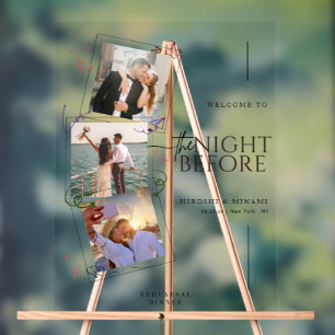 Funny and Cute Custom Photo Rehearsal Dinner Acrylic Sign