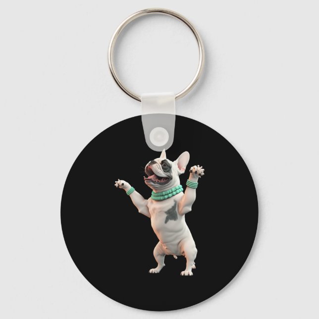 Funny and Cute Dancing Dog Key Ring (Front)