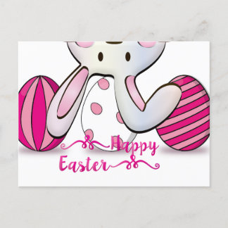 Funny and Cute Easter Greeting Postcard