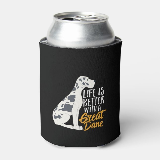 Funny and Cute Great Dane Dog Lover Can Cooler (Can Front)