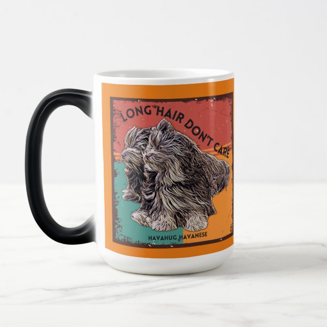Funny and Cute, Long Hair Dog Mug For Puppy Lovers (Left)
