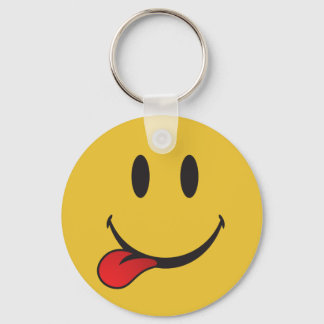 Funny and Cute Sticking out tongue Emoji Key Ring