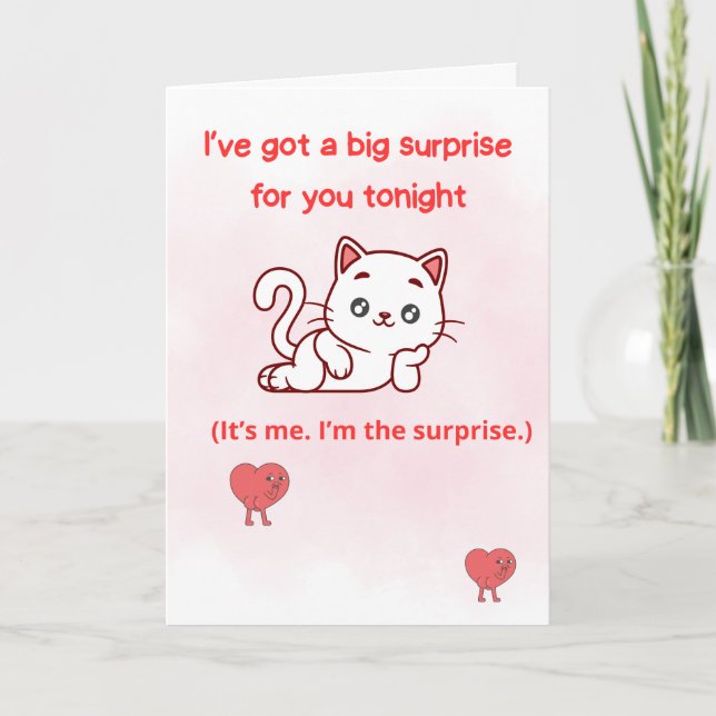 funny and cute Valentine’s Day greeting card featu (Front)