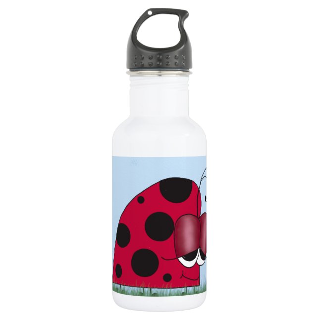 Funny and Euphoric Ladybug 532 Ml Water Bottle (Front)