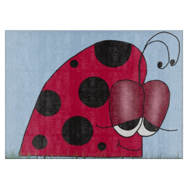 Funny and Euphoric Ladybug Cutting Board (Front)