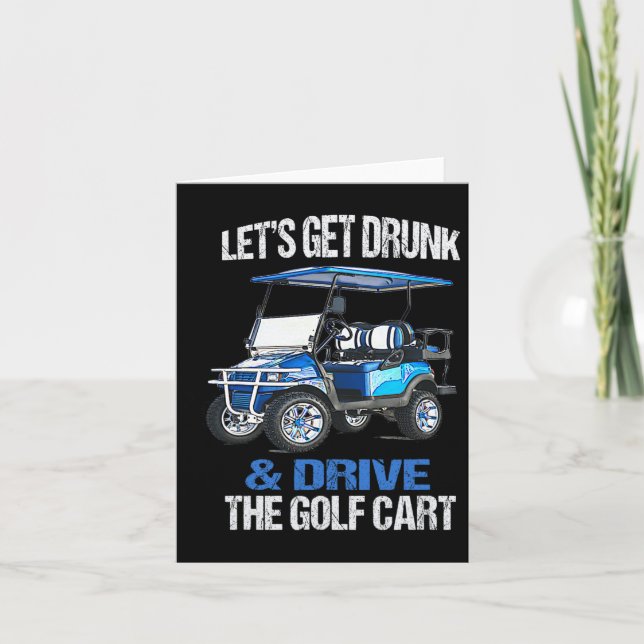 Funny And Fun Golfing Men's Golf Cart  Card (Front)