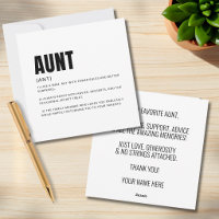 Funny and Heartfelt Aunt Definition Greeting