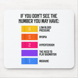 Funny And Humorous Badminton Memes Shuttle Birdie Mouse Pad