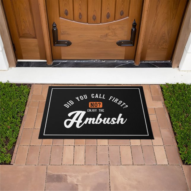 Funny and Humourous Welcome Mats | Enjoy Ambush (Outdoor)