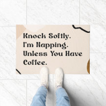 Funny and Humourous Welcome Mats | Knock softly