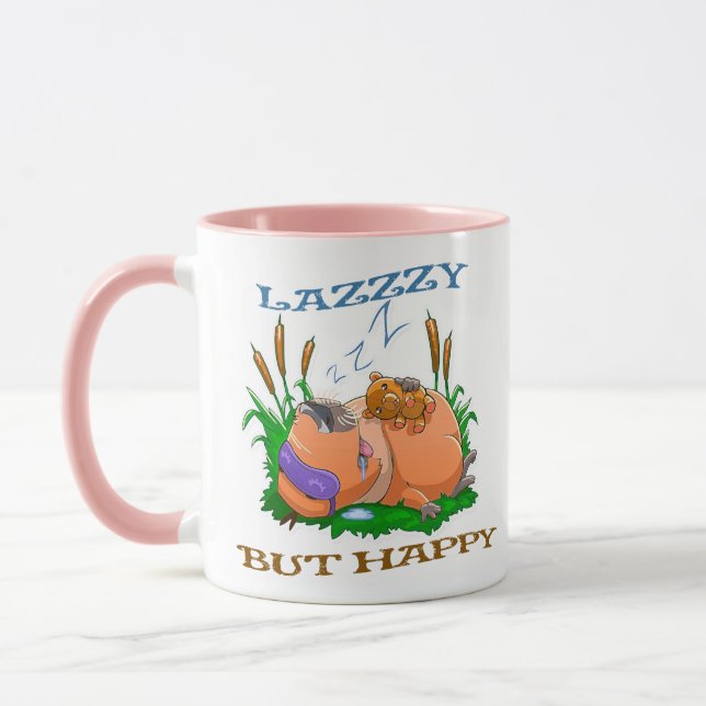 funny and lazy capybara mug (Left)