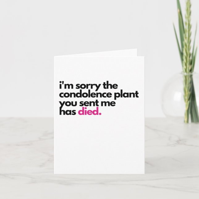 Funny and Oddly Specific Sympathy Card (Front)