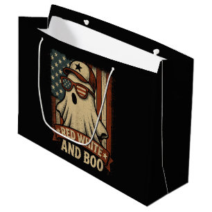 Funny and patriotic Red white and boo Large Gift Bag
