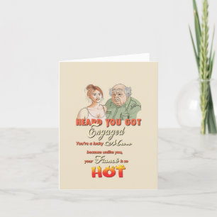 Funny and Sarcastic Engagement Card for Him