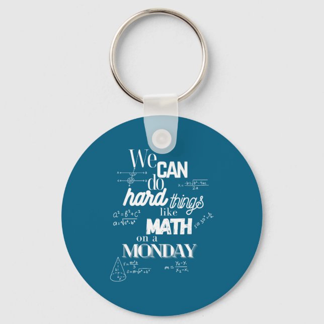 Funny And Sarcastic Math Teacher Quote Can Key Ring (Front)