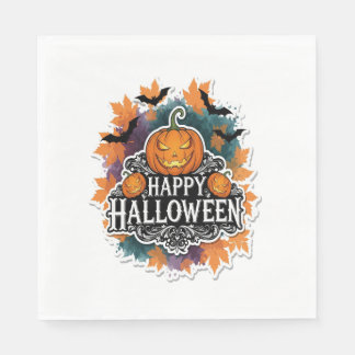 Funny and Spooky Halloween Quotes Happy Napkin