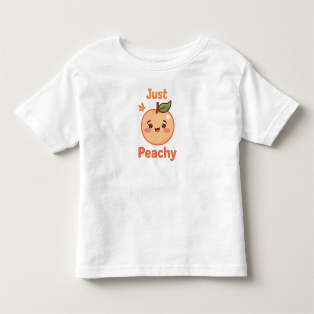 Funny and Sweet Peach Pun Toddler T-Shirt (Front)