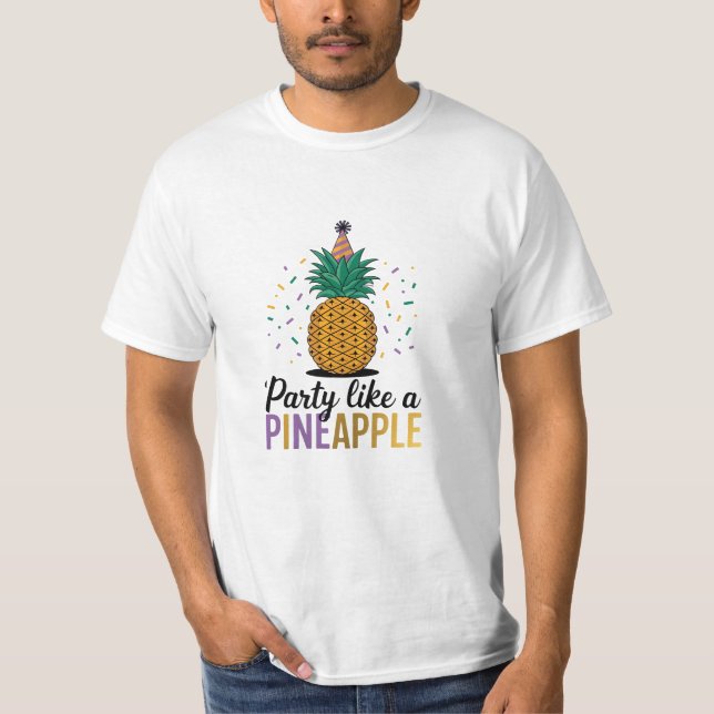 Funny and Tropical Pineapple Designs for Summer T-Shirt (Front)