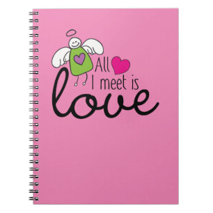 Funny Angel - All I Meet Is Love 1 Notebook