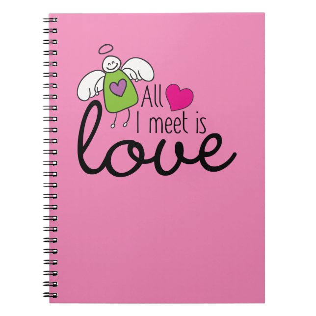 Funny Angel - All I Meet Is Love 1 Notebook (Front)