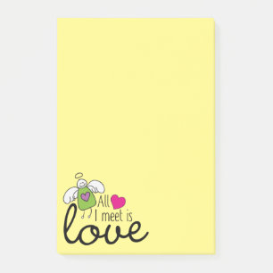 Funny Angel - All I Meet Is Love 1 Post-it Notes