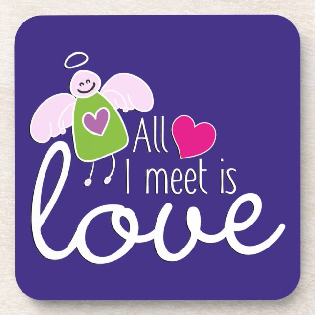Funny Angel - All I Meet Is Love 2 Coaster (Front)