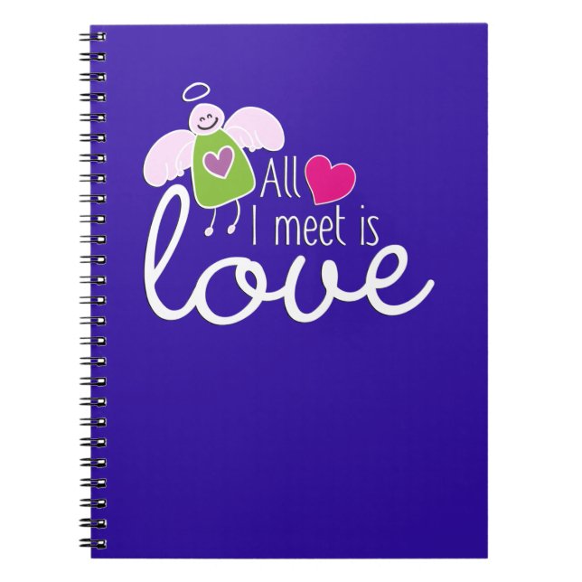 Funny Angel - All I Meet Is Love 2 Notebook (Front)