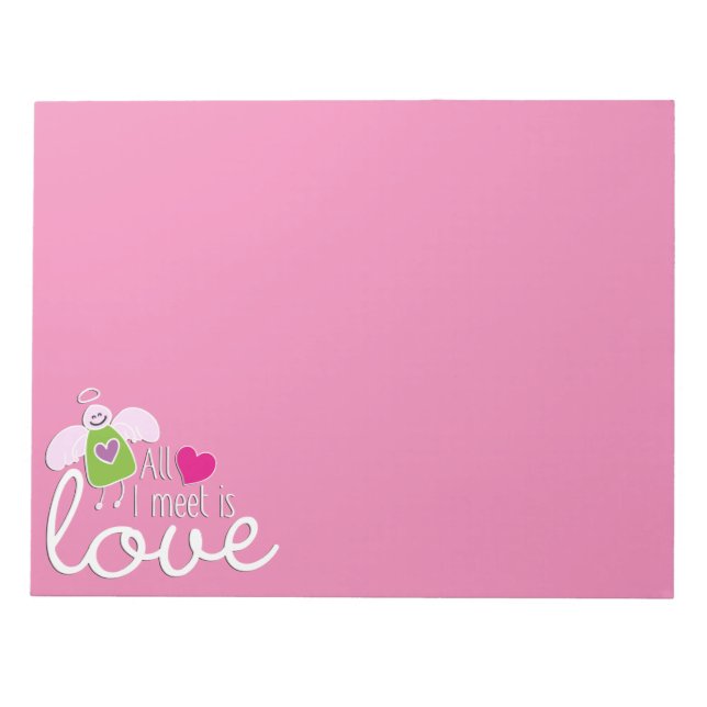 Funny Angel - All I Meet Is Love 2 Notepad (Front)