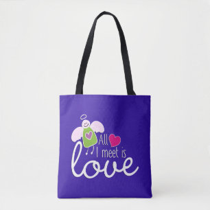 Funny Angel - All I Meet Is Love 2 Tote Bag