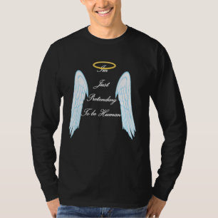 Funny angel design with cool wings and halo T-Shirt