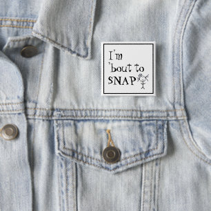 Funny Anger Quote Stick Figure 15 Cm Square Badge