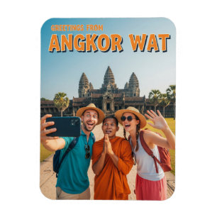 Funny Angkor Wat Cambodia Magnet
